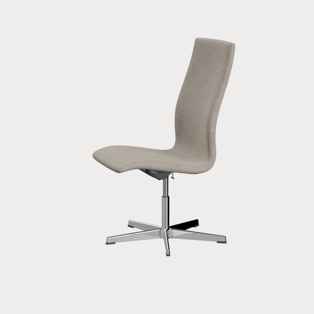Tall Backed Oxford Office Chair in Grey Leather by Arne