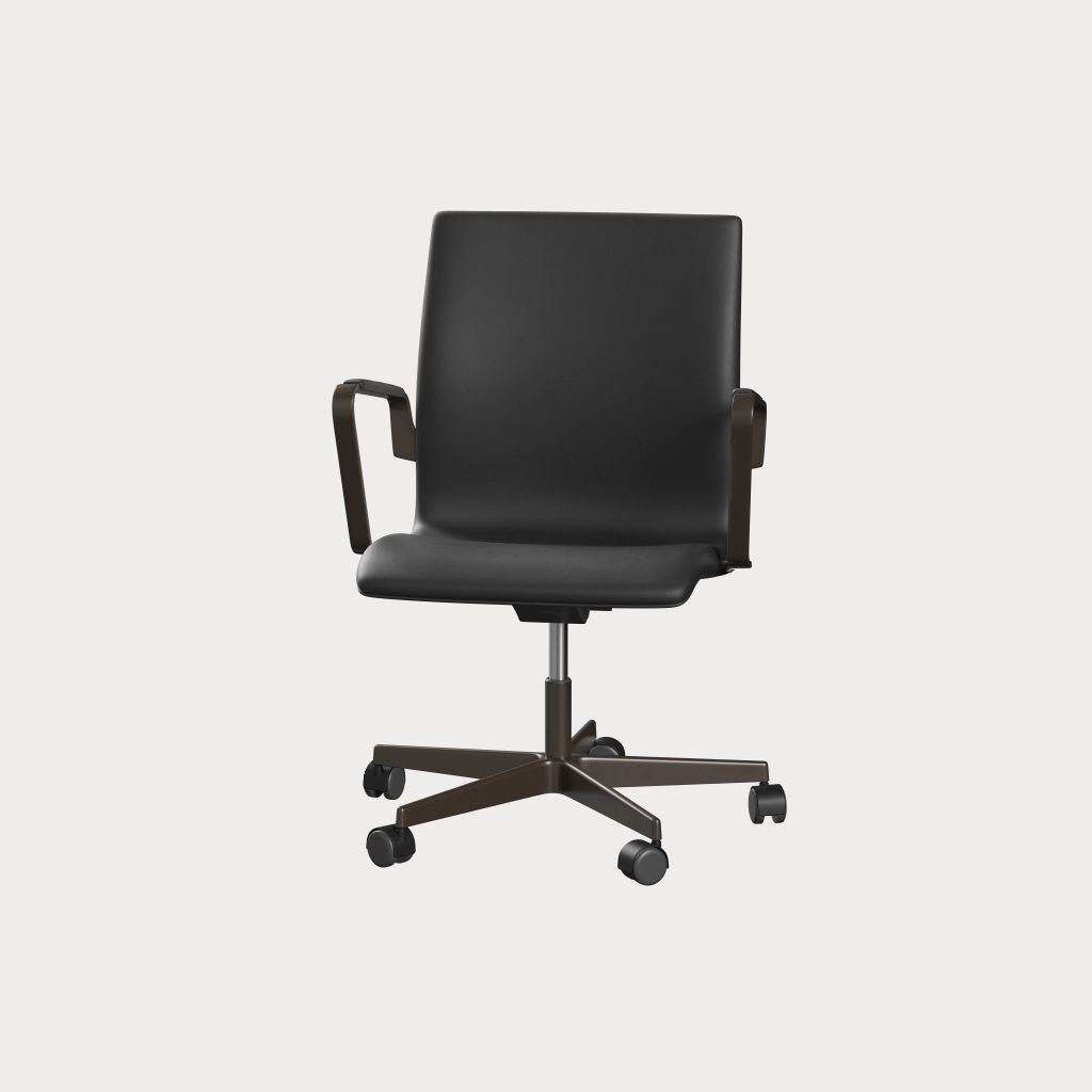 Fritz Hansen 190 ブラック　Schwarz Oxford™ chair with arm padding - 3291W - Fritz Hansen