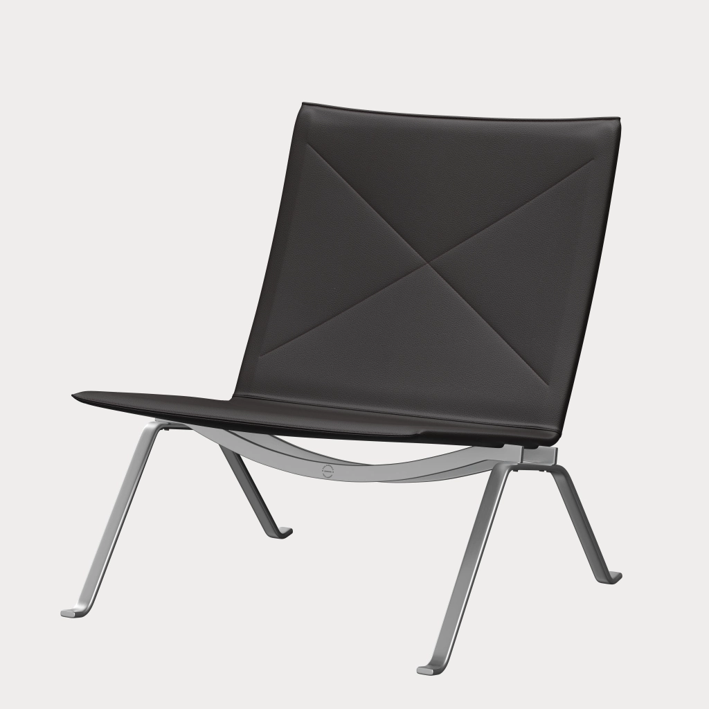 PK22™ chair in leather designed by Poul Kjærholm - Fritz Hansen