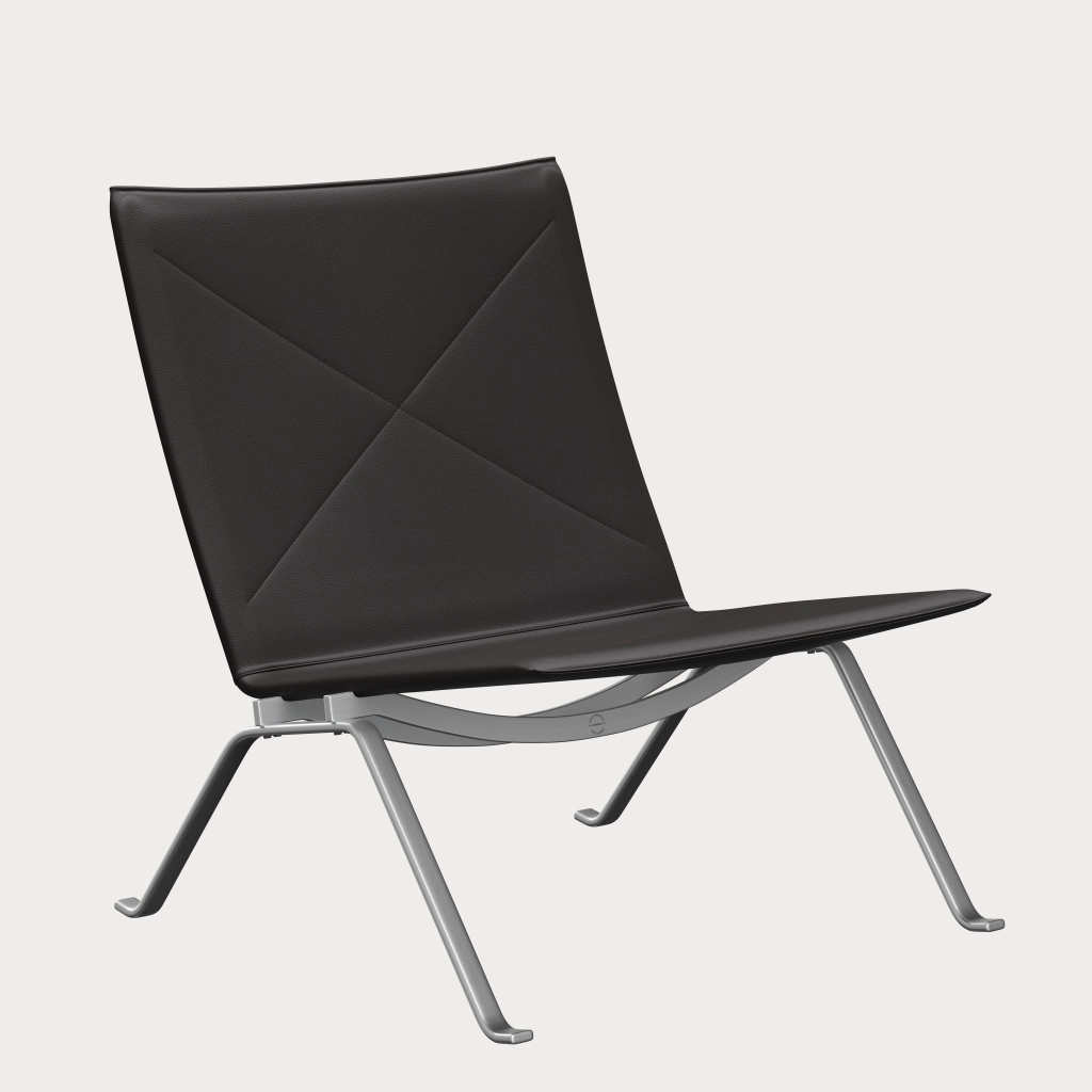 PK22™ chair in leather designed by Poul Kjærholm - Fritz Hansen