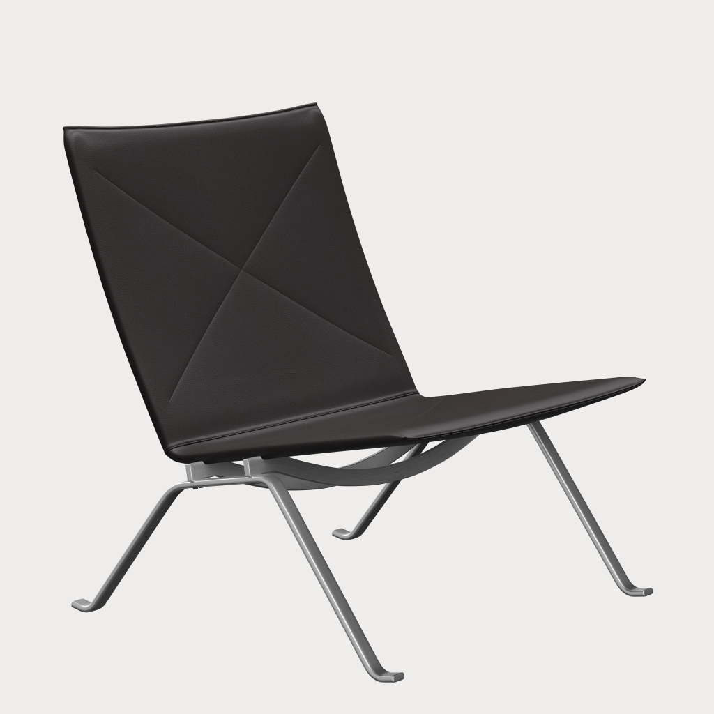 PK22™ chair in leather designed by Poul Kjærholm - Fritz Hansen
