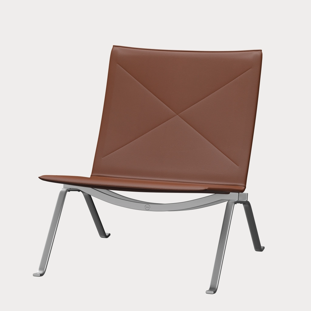 PK22™ chair in leather designed by Poul Kjærholm - Fritz Hansen