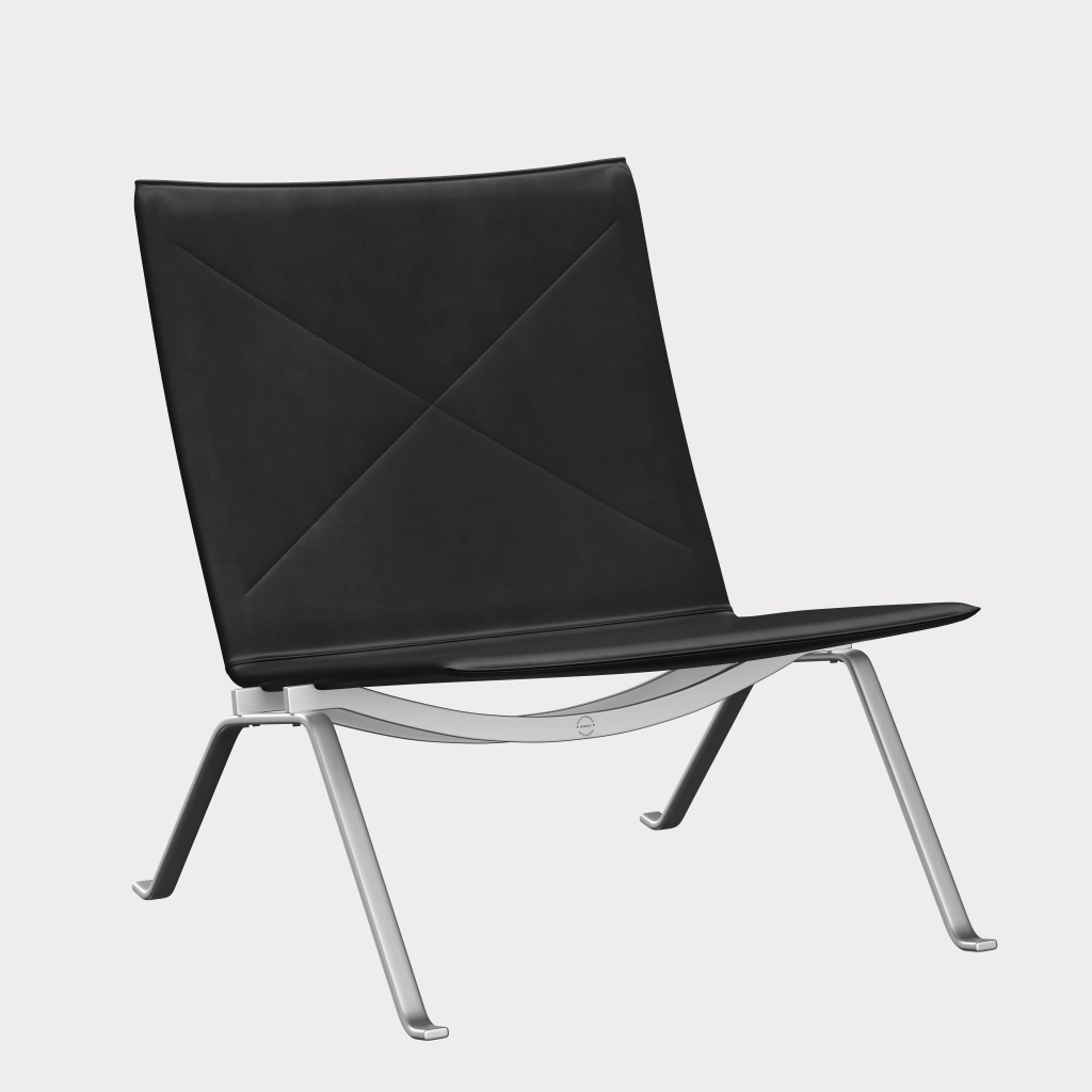 PK22™ chair in leather designed by Poul Kjærholm - Fritz Hansen