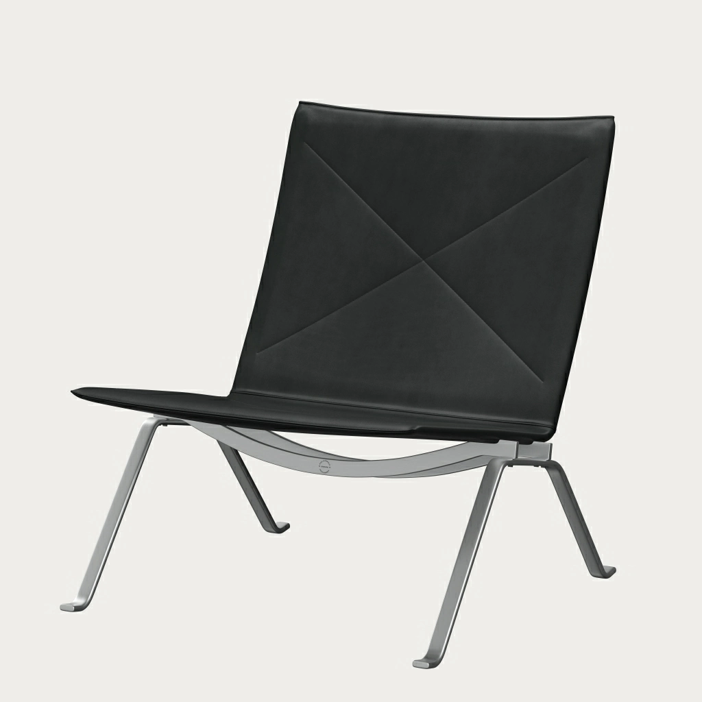 PK22™ chair in leather designed by Poul Kjærholm - Fritz Hansen