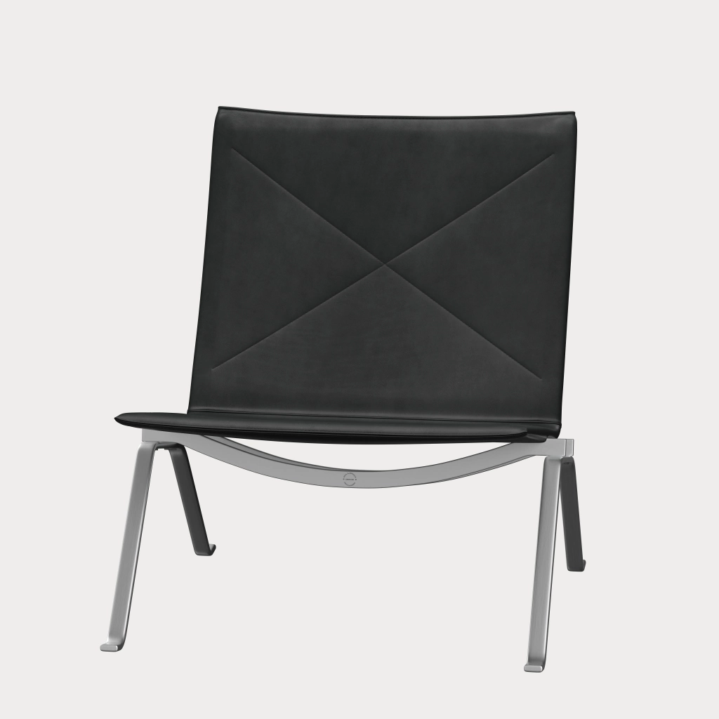 PK22™ chair in leather designed by Poul Kjærholm - Fritz Hansen