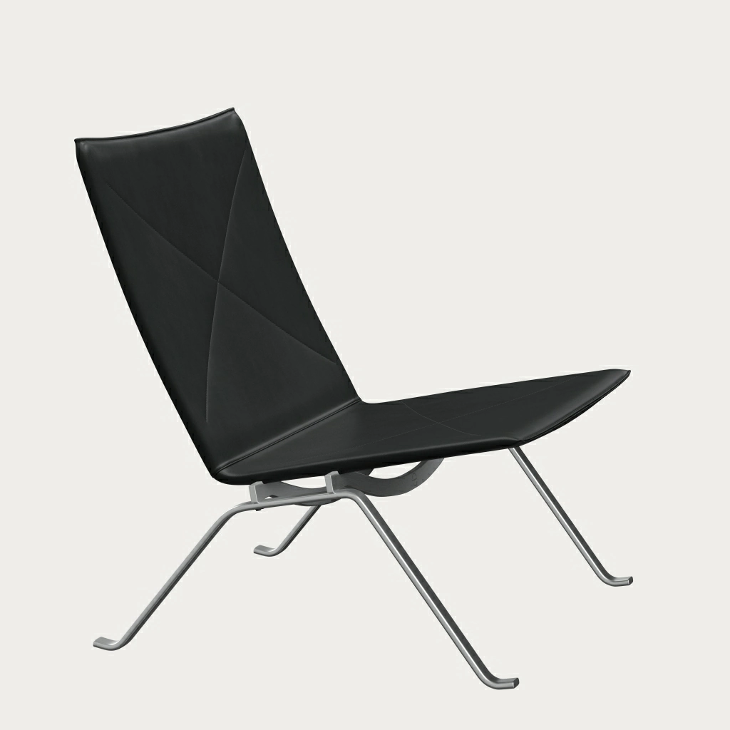 PK22™ chair in leather designed by Poul Kjærholm - Fritz Hansen