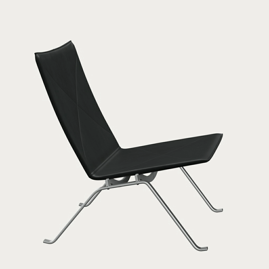 PK22™ chair in leather designed by Poul Kjærholm - Fritz Hansen