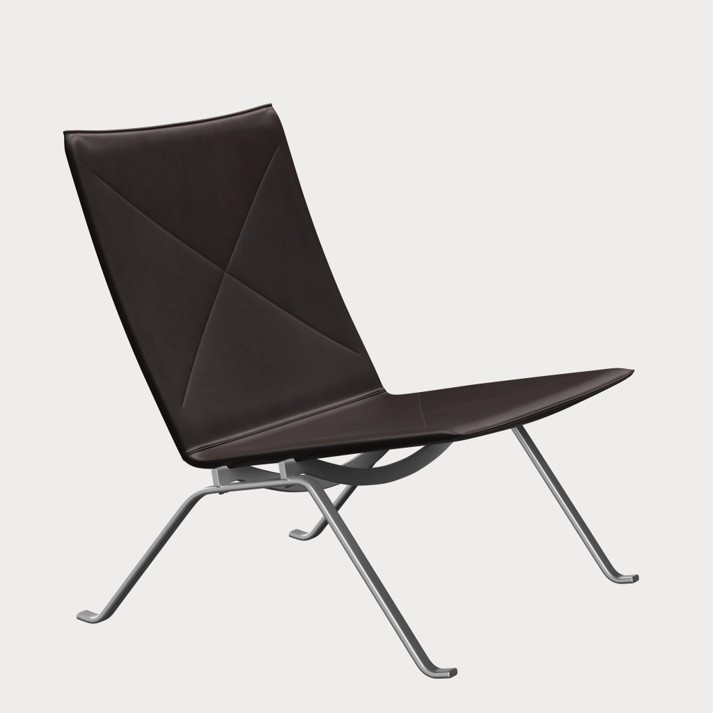 PK22™ chair in leather designed by Poul Kjærholm - Fritz Hansen PK22™ chair in leather designed by Poul Kjærholm - Fritz Hansen