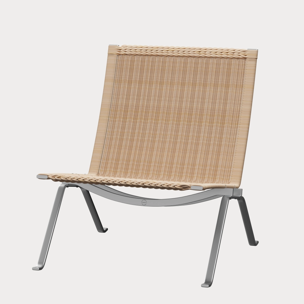 PK22™ chair in wicker designed by Poul Kjærholm - Fritz Hansen