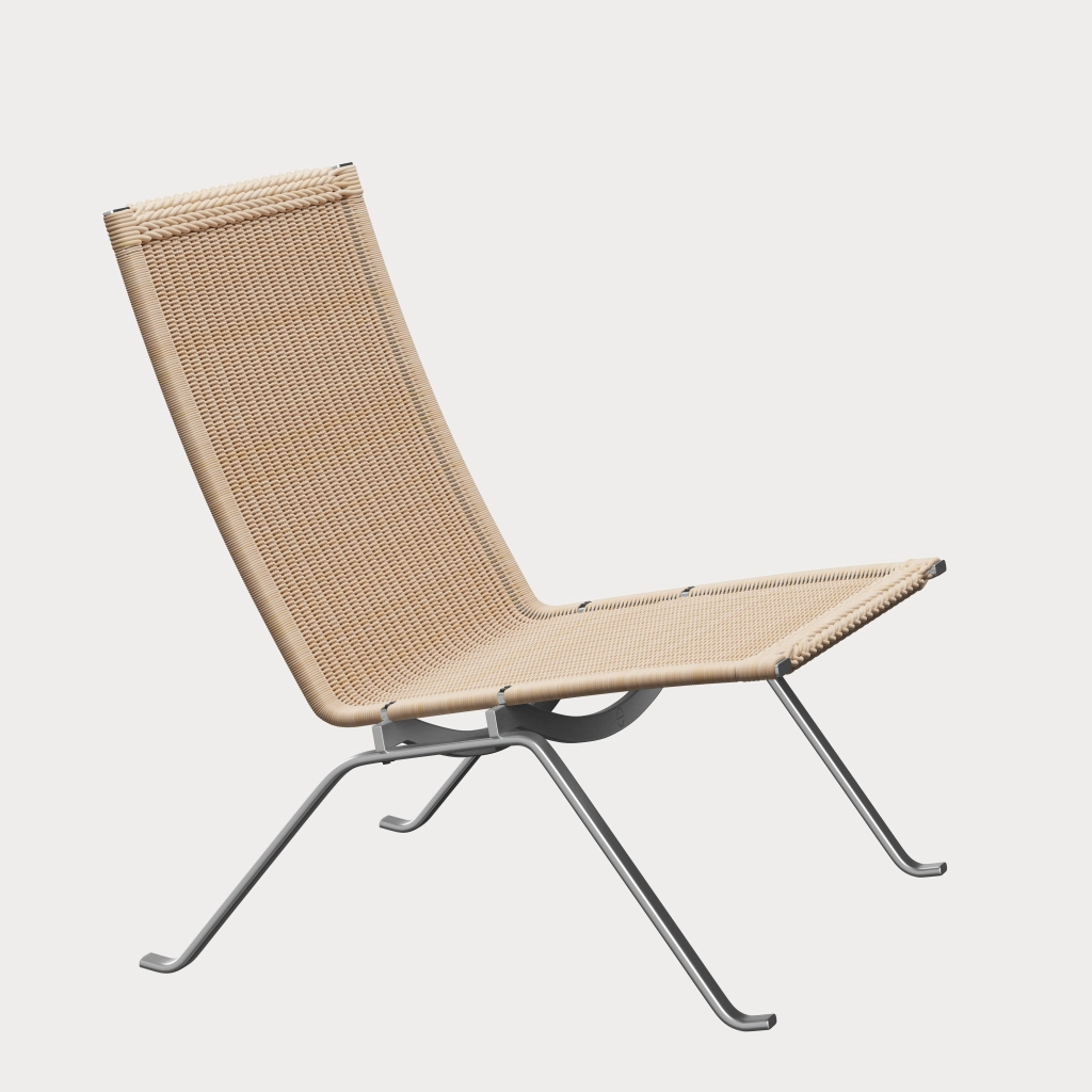 PK22™ chair in wicker designed by Poul Kjærholm - Fritz Hansen