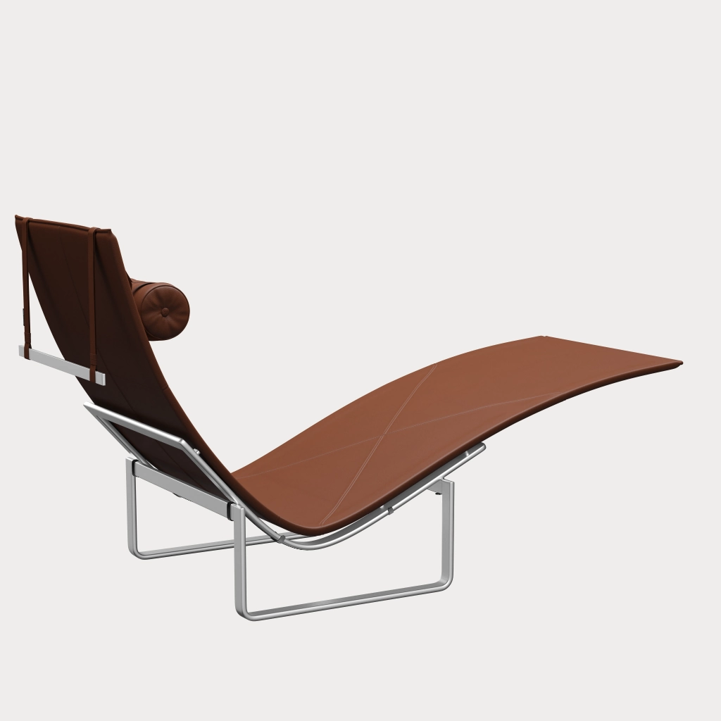 PK24™ chair in leather designed by Poul Kjærholm - Fritz Hansen