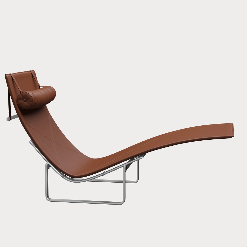 PK24™ chair in leather designed by Poul Kjærholm - Fritz Hansen